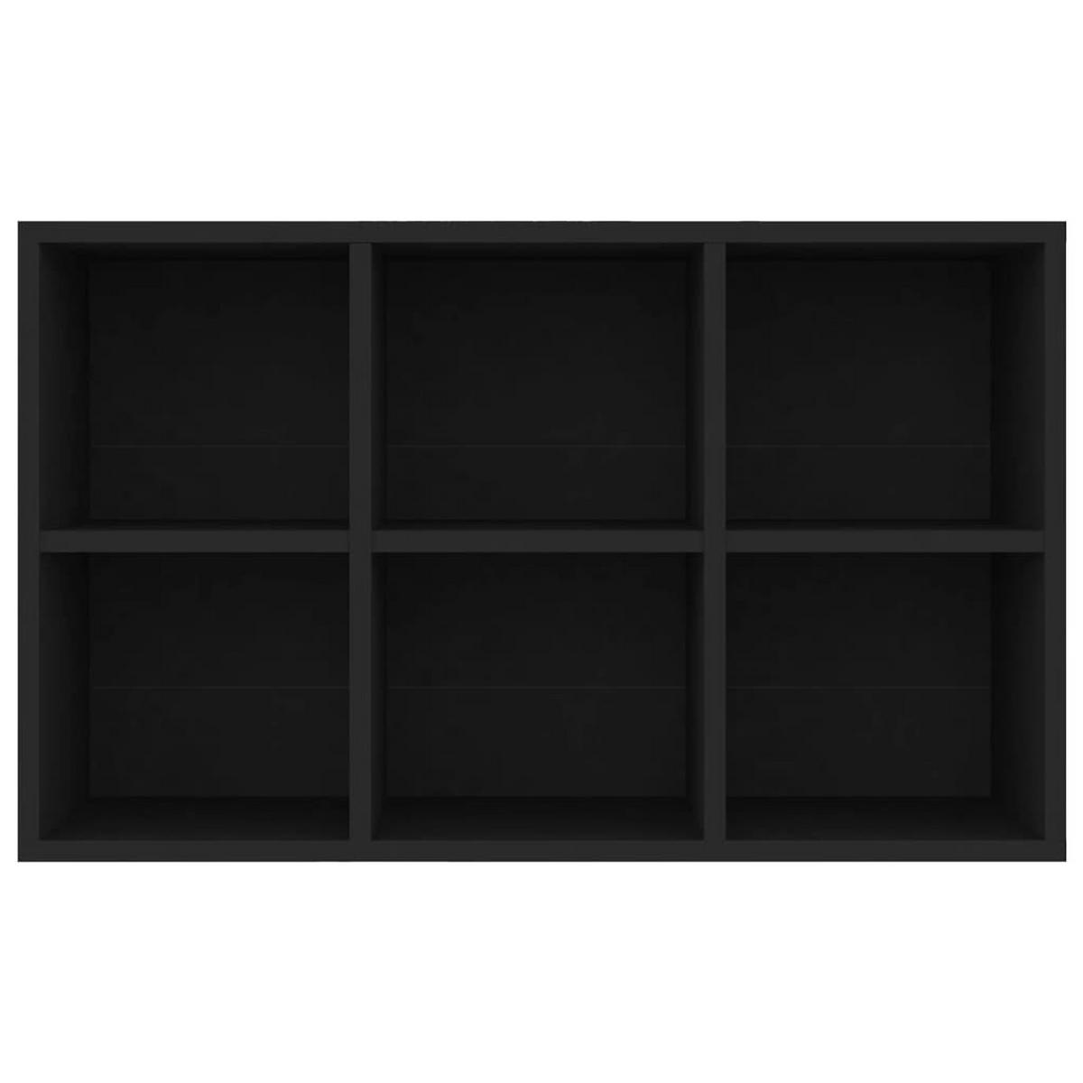 SIDEBOARD mit 6 Fächern 66/30/98 cm aus Holzwerkstoff Schwarz - Schwarz, Holz (66/98/30cm) - vidaXL