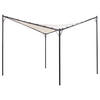 PERGOLA Stahl beige 300/300 cm Aventine - Beige/Schwarz, Kunststoff (300/260/300cm) - Beliani