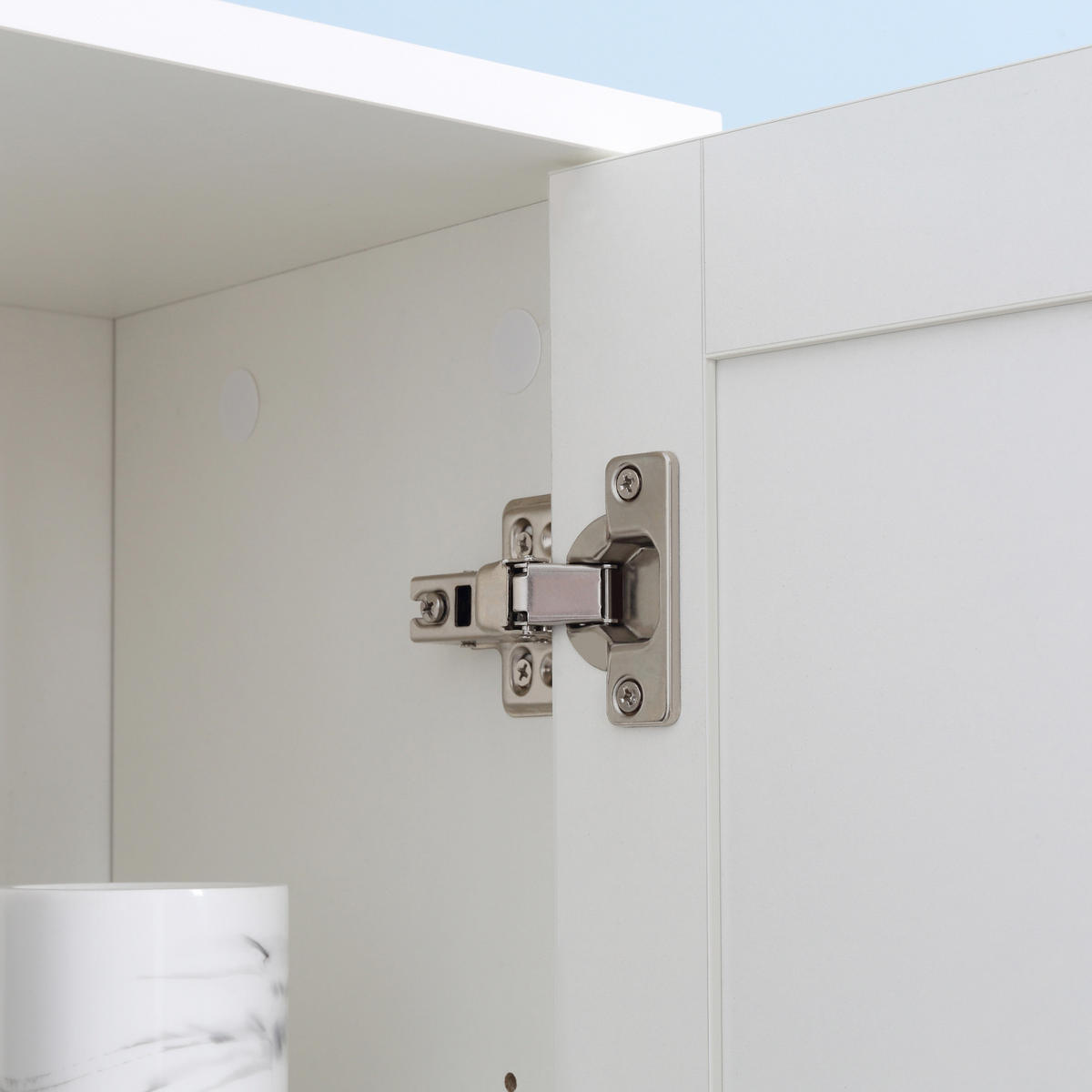 HOCHSCHRANK DE-12488 mit spiegel 30/28/170 cm Weiß - Weiß, Holzwerkstoff (28/170/30cm) - ComfortXL
