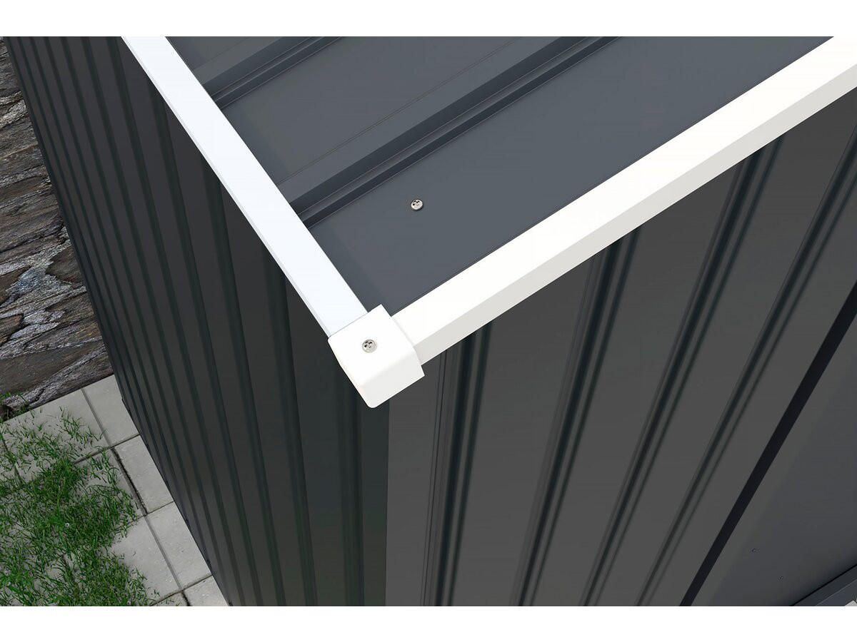 METALL-GARAGE PVC houston - Grau, Metall (70/310/470cm) - Habitat Garten