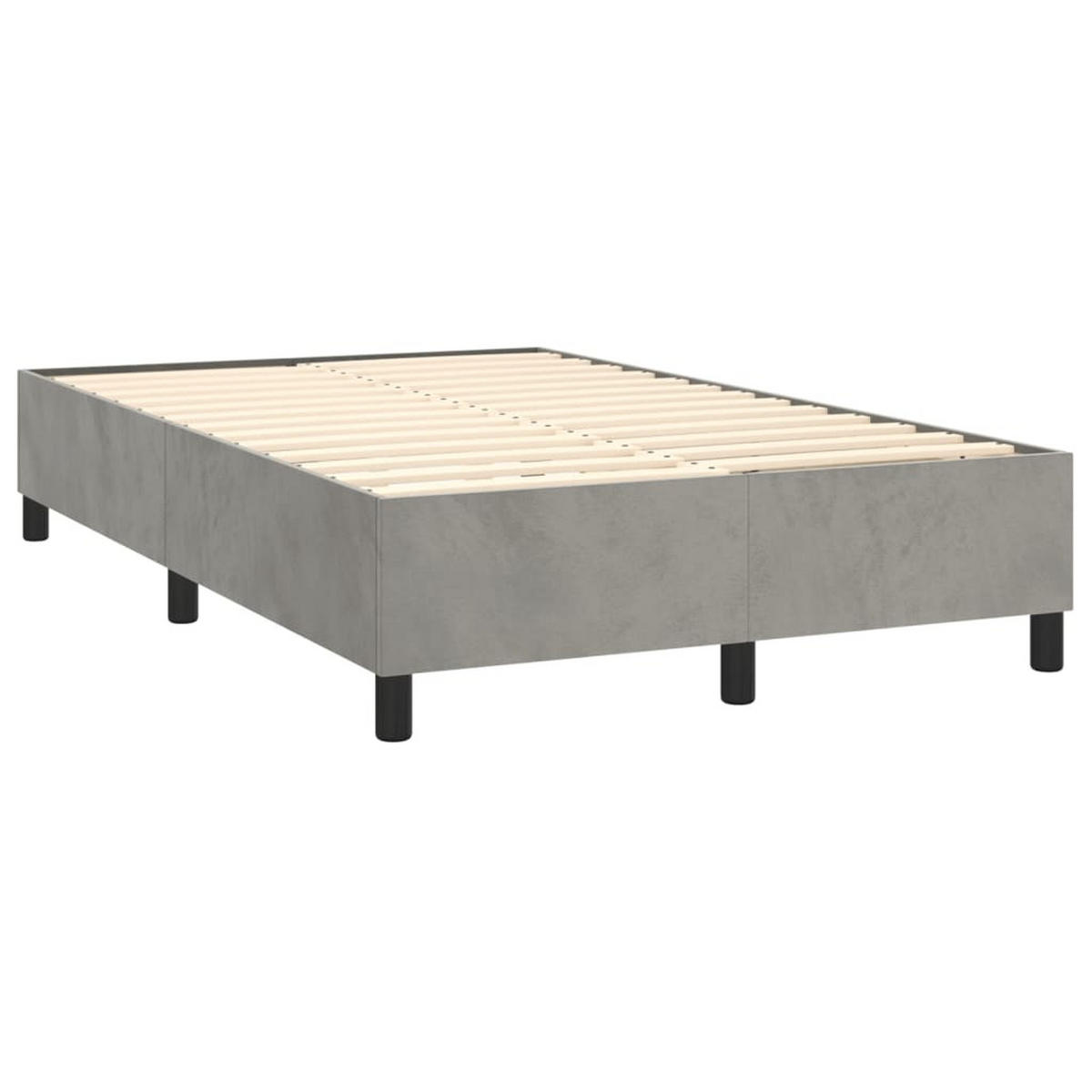 POLSTERBETT Rackley 120/203 cm - Hellgrau, Holzwerkstoff (120/200cm) - Nettlife