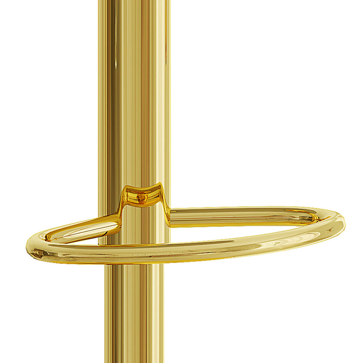 BARHOCKER höhenverstellbar 2er-Set drehbar Schwarz Gold - Goldfarben, Metall (44/117.5/44cm) - Meubliv