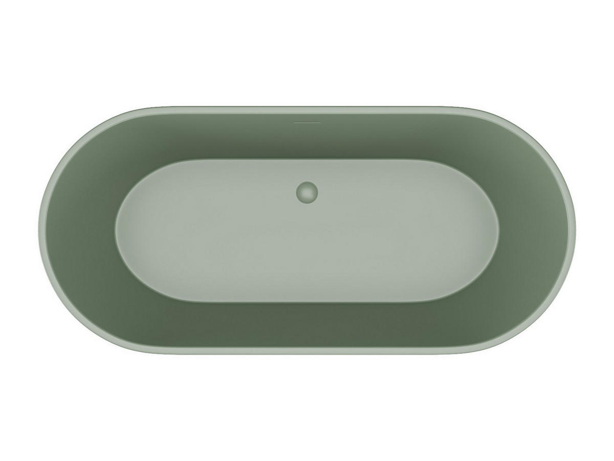 BADEWANNE - 159 cm x 74 cm - Acryl - Khaki - Schlammfarben, Kunststoff (159/56/74cm) - Vente-Unique