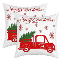 KOPFKISSENBEZUG 2-teiliges Set 60 x 60 cm Weihnachts-LKW - Multicolor, Textil (60/60cm)