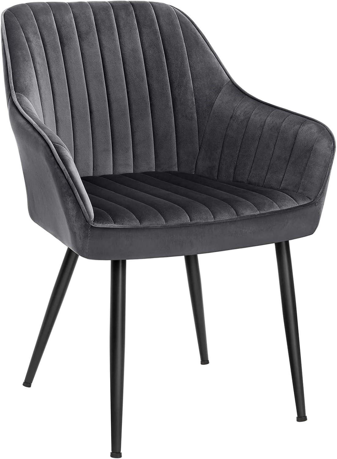 ESSZIMMERSTUHL Maggie - Dunkelgrau, Textil (60/85/63cm) - SONGMICS