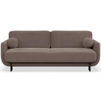 SCHLAFSOFA Ovals Hellbraun - Hellbraun/Schwarz, Textil/Metall (236/95/96cm) - Selsey