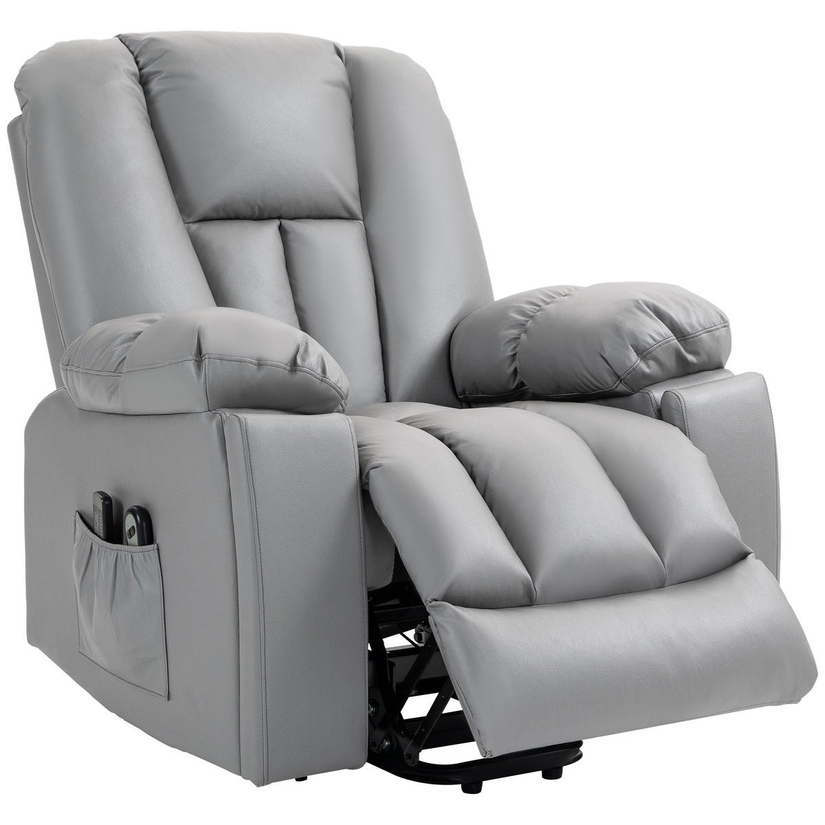 MASSAGESESSEL DE-06416 45° Lift, 135° neigbar, 8 Massagepunkte Dunkelgrau - Dunkelgrau, Metall (96/106/94cm) - ComfortXL