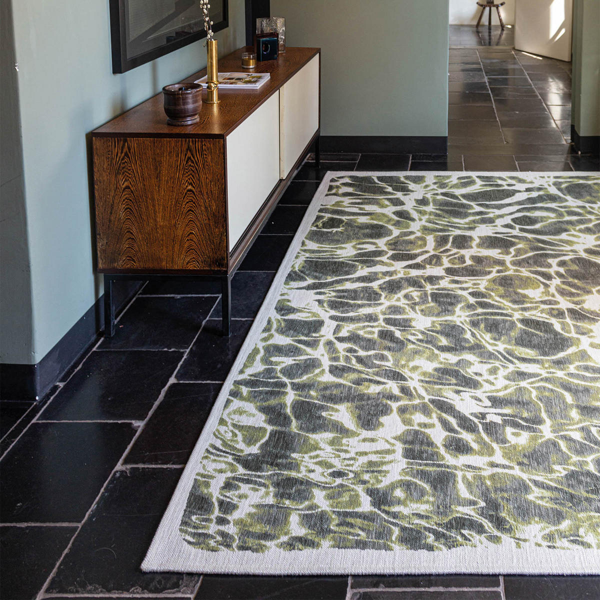 TEPPICH Flachgewebe BROOK Grün 280 x 390 cm - Grün, Textil (280/390cm) - Novatrend