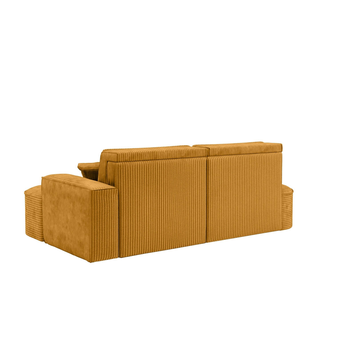 ECKSOFA Modena Pro - Komfort Und Stil Stoff Poso Senffarbe Rechts - Currygelb, Holz (278/179cm) - Kaiser Möbel