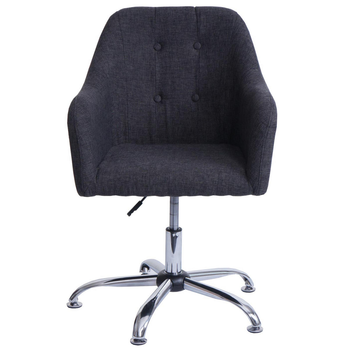 DREHSTUHL HxBxT 91x57x62cm Sitzhöhe 41cm drehbar höhenverstellbar Metall Stoff/Textil Dunkelgrau - Dunkelgrau, Textil (57/91/62cm) - PROREGAL