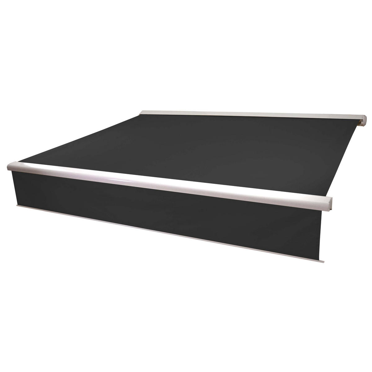KASSETTEN-MARKISE VOLANT AUSFAHRBAR Anthrazit - Anthrazit, Textil (500/15/300cm) - MCW