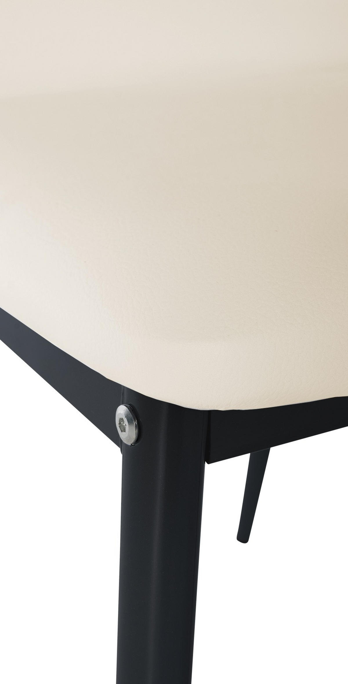 STUHL Lederlook creme - Creme, Textil/Metall (41.5/99/40cm) - CLP