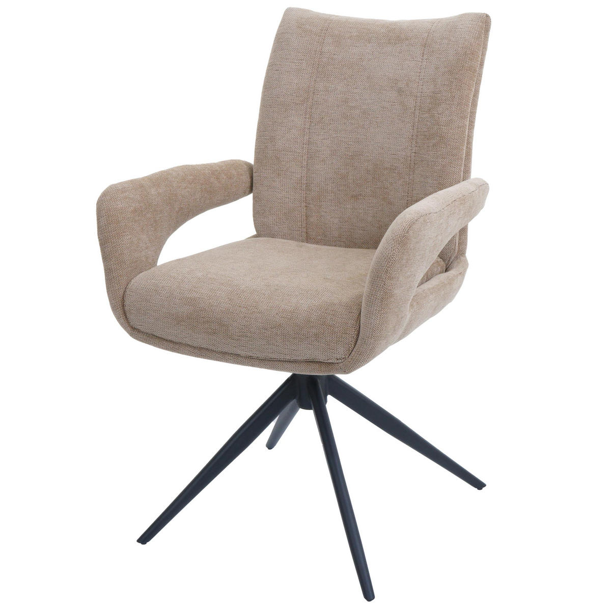 JEDÁLENSKÁ stolička hnedá - svetlohnedá/hnedá, textil (60/90/60cm) - MCW