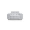 SOFA Kendal aus strukturiertem Stoff hellgrau 2 Sitzplätze - Hellgrau, Textil (156/79/103cm) - Micadoni