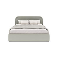 POLSTERBETT Juko 180x200 cm, Grau - Grau, Textil (180/200cm) - Fedve