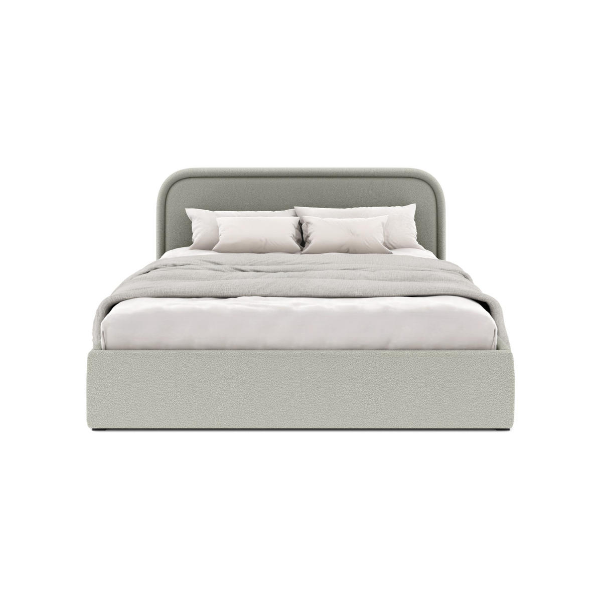 POLSTERBETT Juko 180x200 cm, Grau - Grau, Textil (180/200cm) - Fedve
