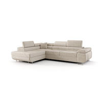 ECKSOFA Monaro Mit Schlaffunktion - Beige, Holzwerkstoff/Textil (275/202cm) - Fun Möbel