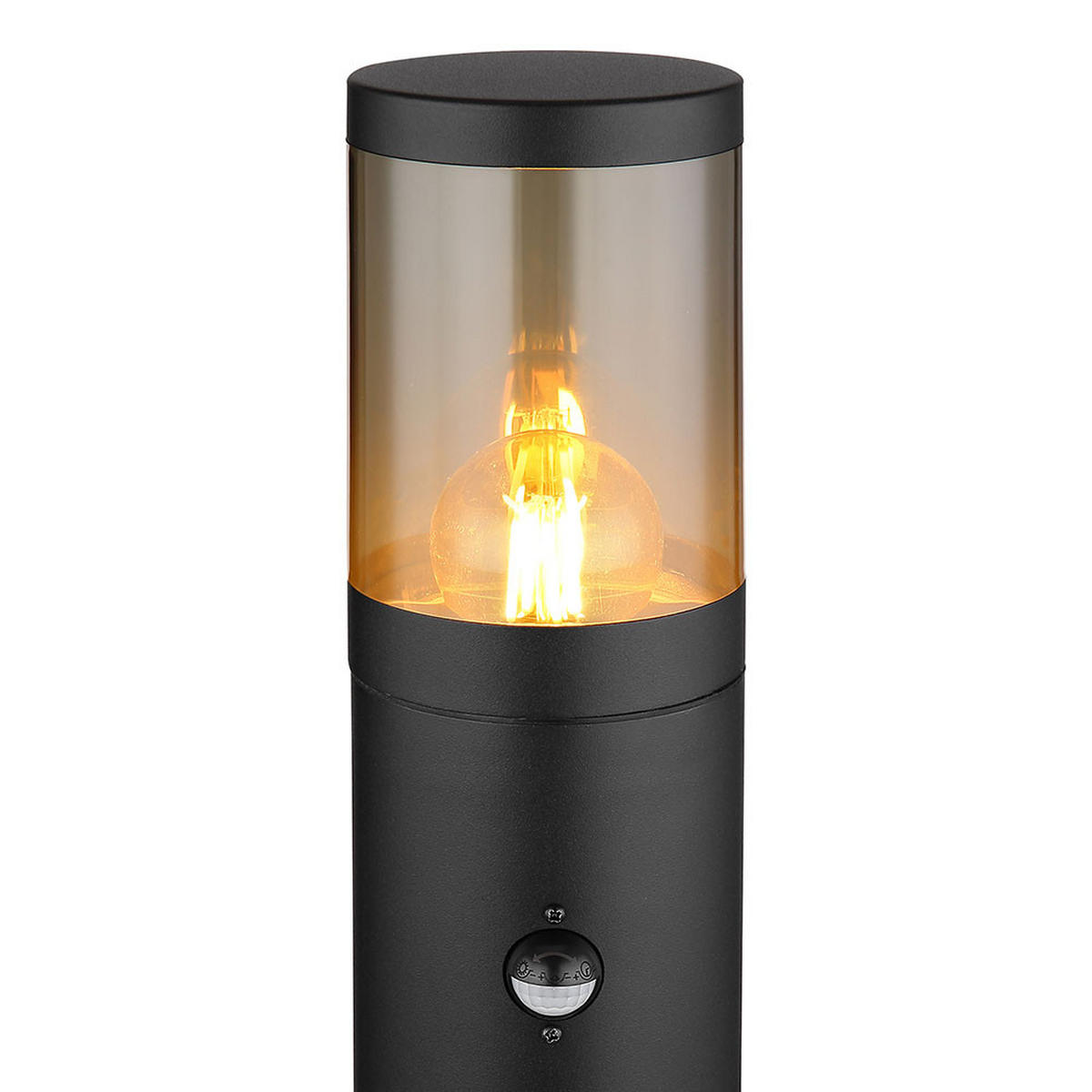 LED WEGELEUCHTE XELOO Schwarz Edelstahl - Schwarz, Metall (10.2/10.2/50cm) - Globo Lighting
