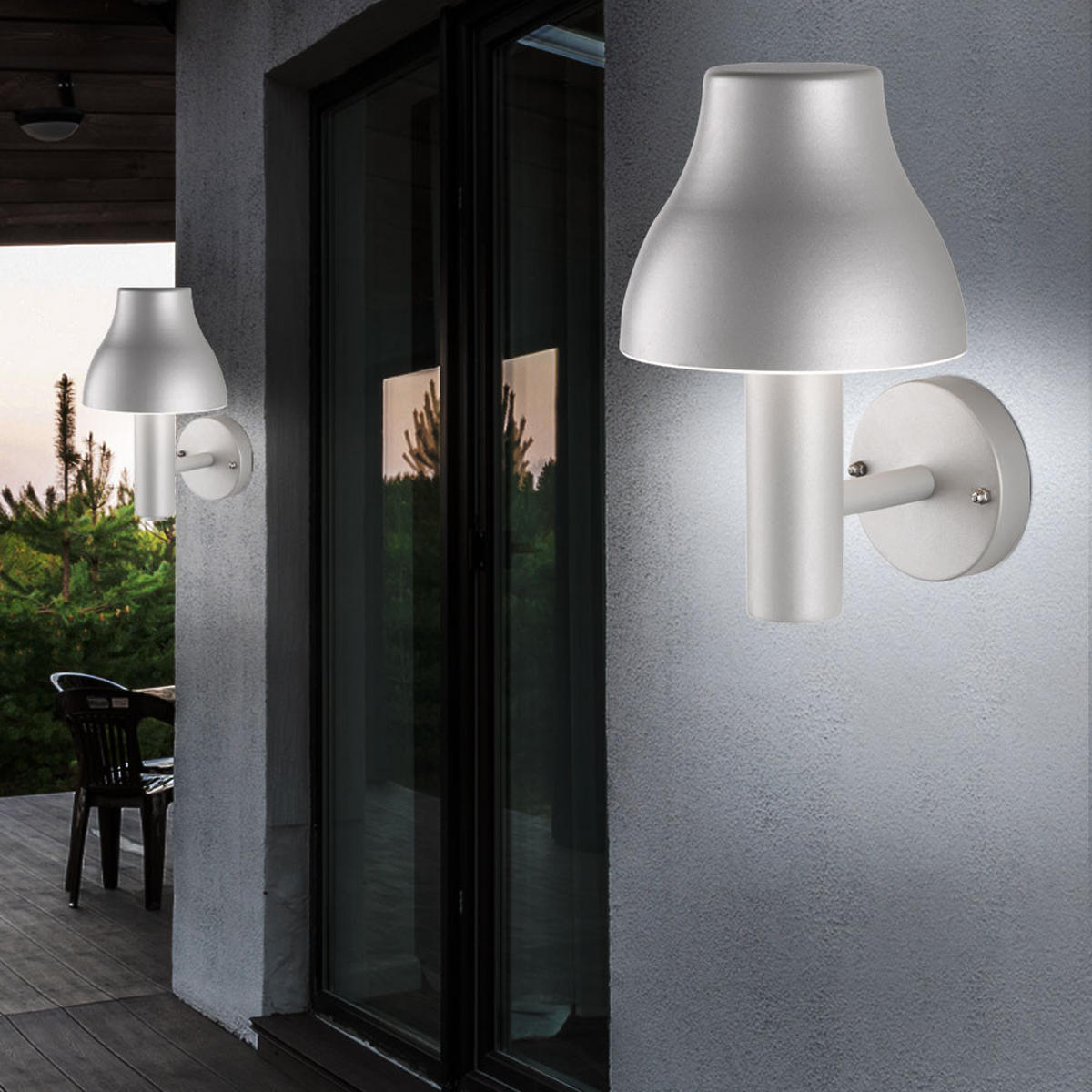 LED AUSSENLEUCHTE ALU Grau - Anthrazit, Metall (21.4/18/29cm) - Wofi