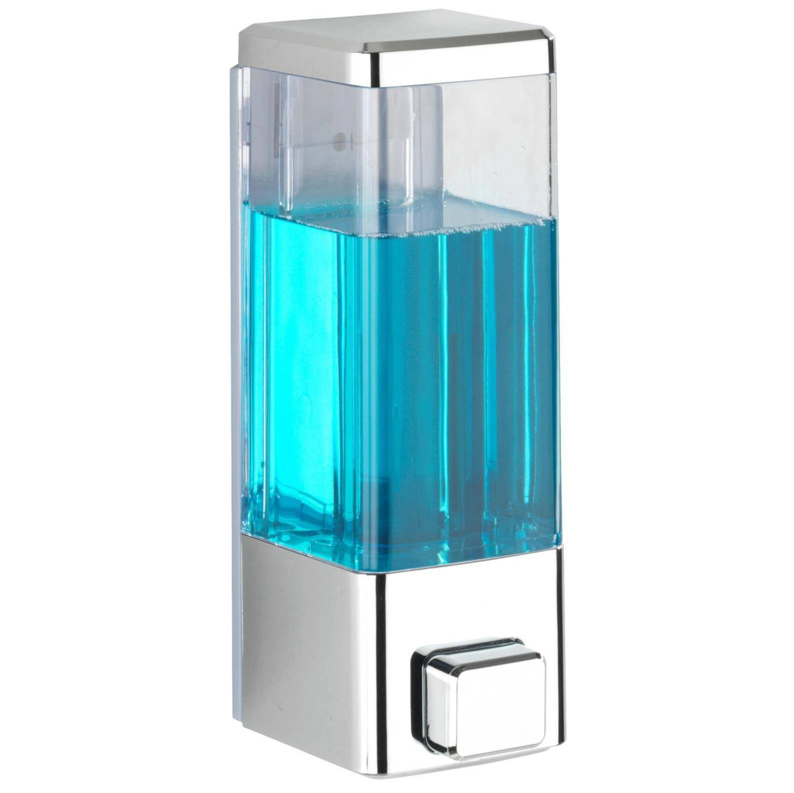 SEIFEN- und Desinfektionsmittelspender Istres 320 ml 7,5/6/18,5 cm - Silberfarben, Kunststoff (6/18.5/7.5cm) - Wenko