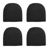 SITZKISSEN YORK Rippe 48/48 cm 4er-Set - Schwarz, Textil (48/5/48cm) - Madison