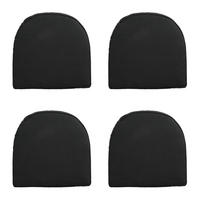 SITZKISSEN YORK Rippe 48/48 cm 4er-Set - Schwarz, Textil (48/5/48cm) - Madison