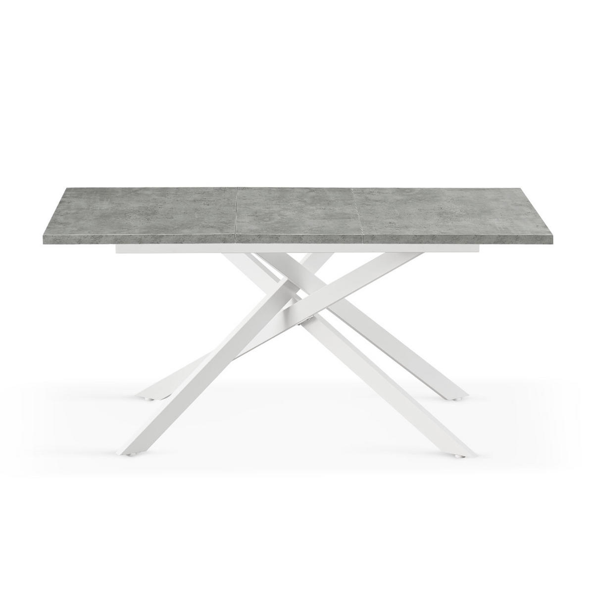 ESSTISCH BEA 120-160/80/76 cm Beton - Anthrazit, Holz (80/120/76cm) - B&D Home