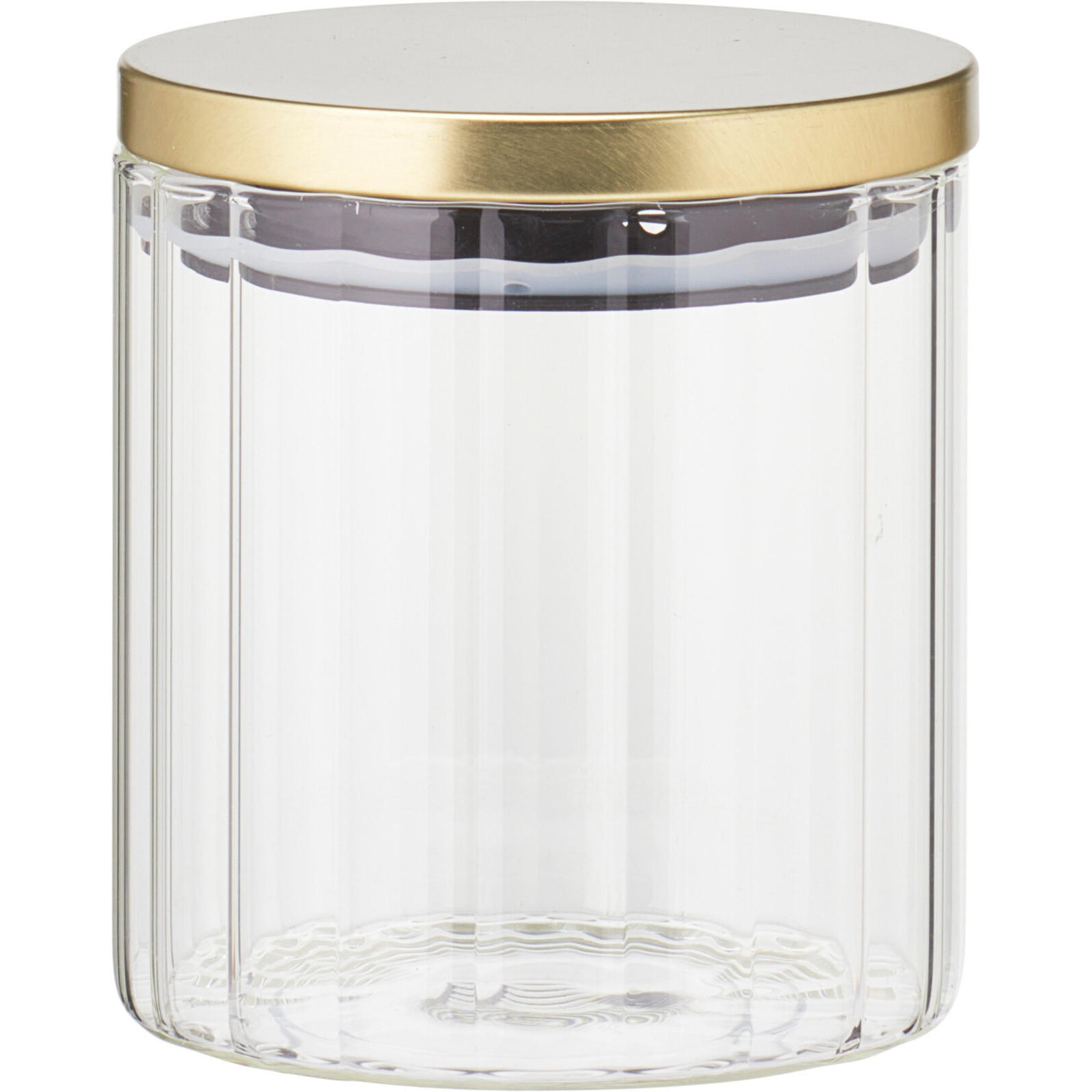 GLASGEFÄSS Goldener Deckel - Transparent, Glas (10/11/10cm) - Home Styling Collection