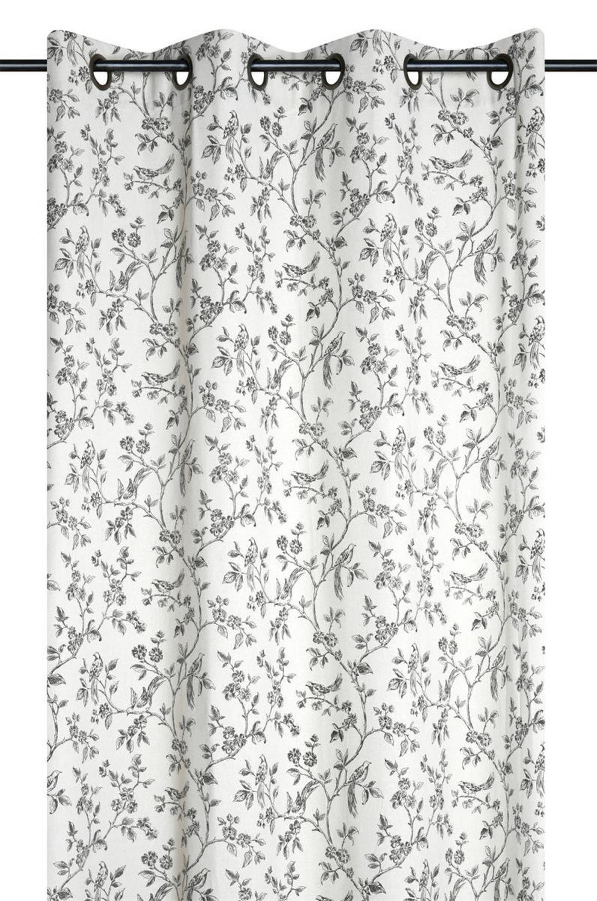 FENSTERVORHANG Leinen-Effekt Rita 135/260 cm - Weiß, Naturmaterialien (140/260cm)