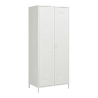 KLEIDERSCHRANK Seinäjoki - Weiß, Metall (76/180/50cm) - [en.casa]