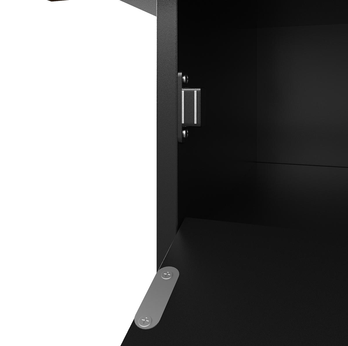 ESSTISCH 110-140/80/75 cm Schwarz aus MDF mit Stauraum - Schwarz, Holzwerkstoff (110/80/75cm) - OKMYHOME