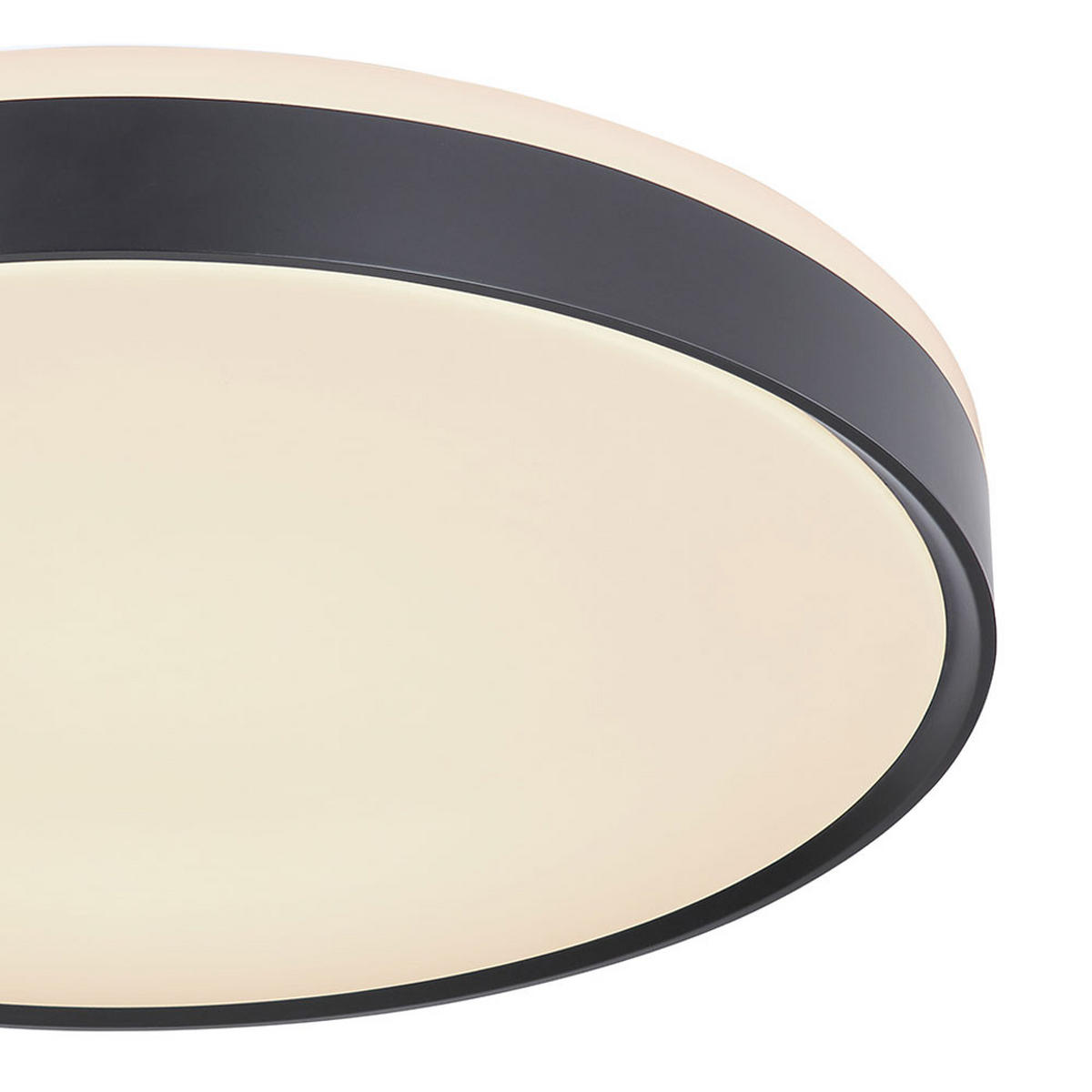 LED DECKENLEUCHTE SONNY Schwarz - Schwarz, Metall (49/49/9cm)