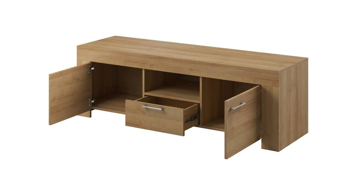 WOHNZIMMER Set 2-tlg. – SRTV155 – Sky – Eichefarben - Eichefarben, Holzwerkstoff (155/50/47cm) - hi-markt
