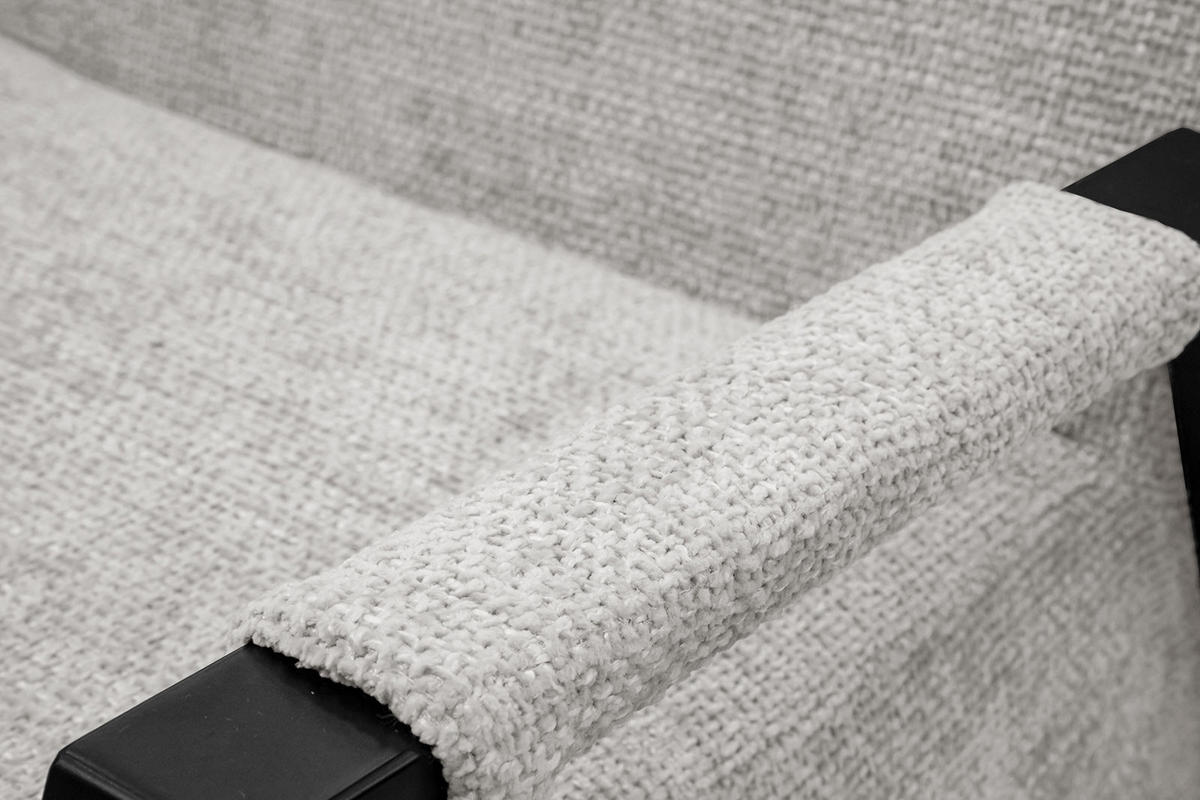 SESSEL KOBE, ecru - Ecru/Schwarz, Holz/Textil (72/76/90cm) - Courtois Laville