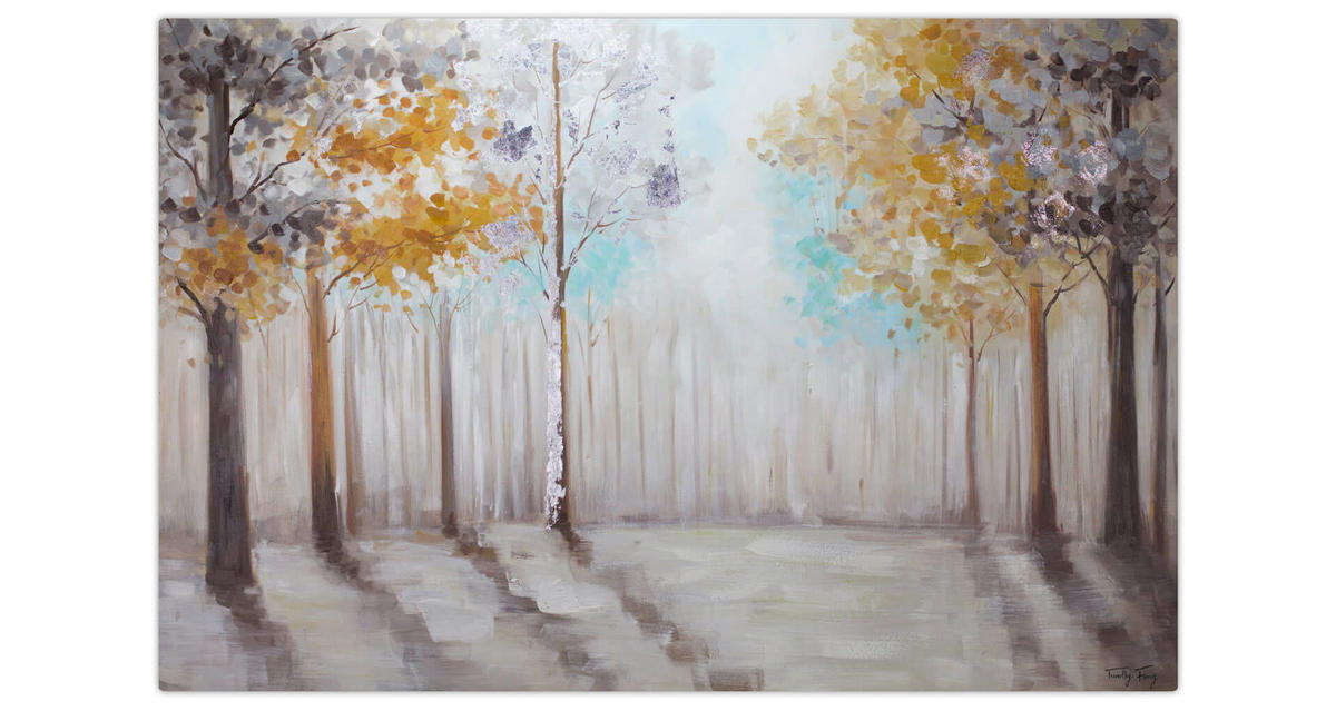 ACRYLBILD HANDGEMALT 120/80 cm - Braun/Grau, Holz/Textil (2.02/80cm) - KUNSTLOFT
