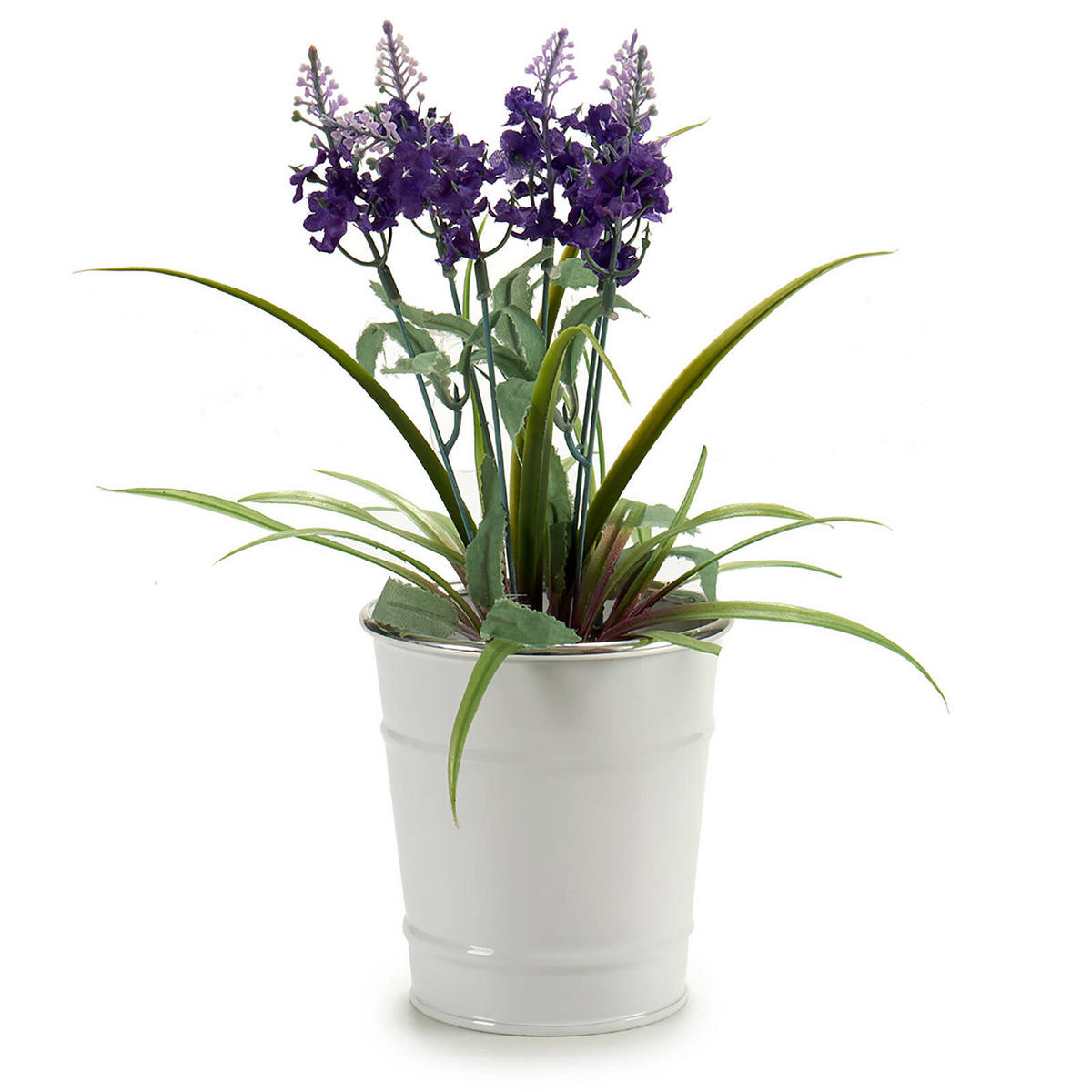 BLUMENTOPF Eimer Zink Weiß Ø 10 cm - Weiß, Metall (10/19cm)