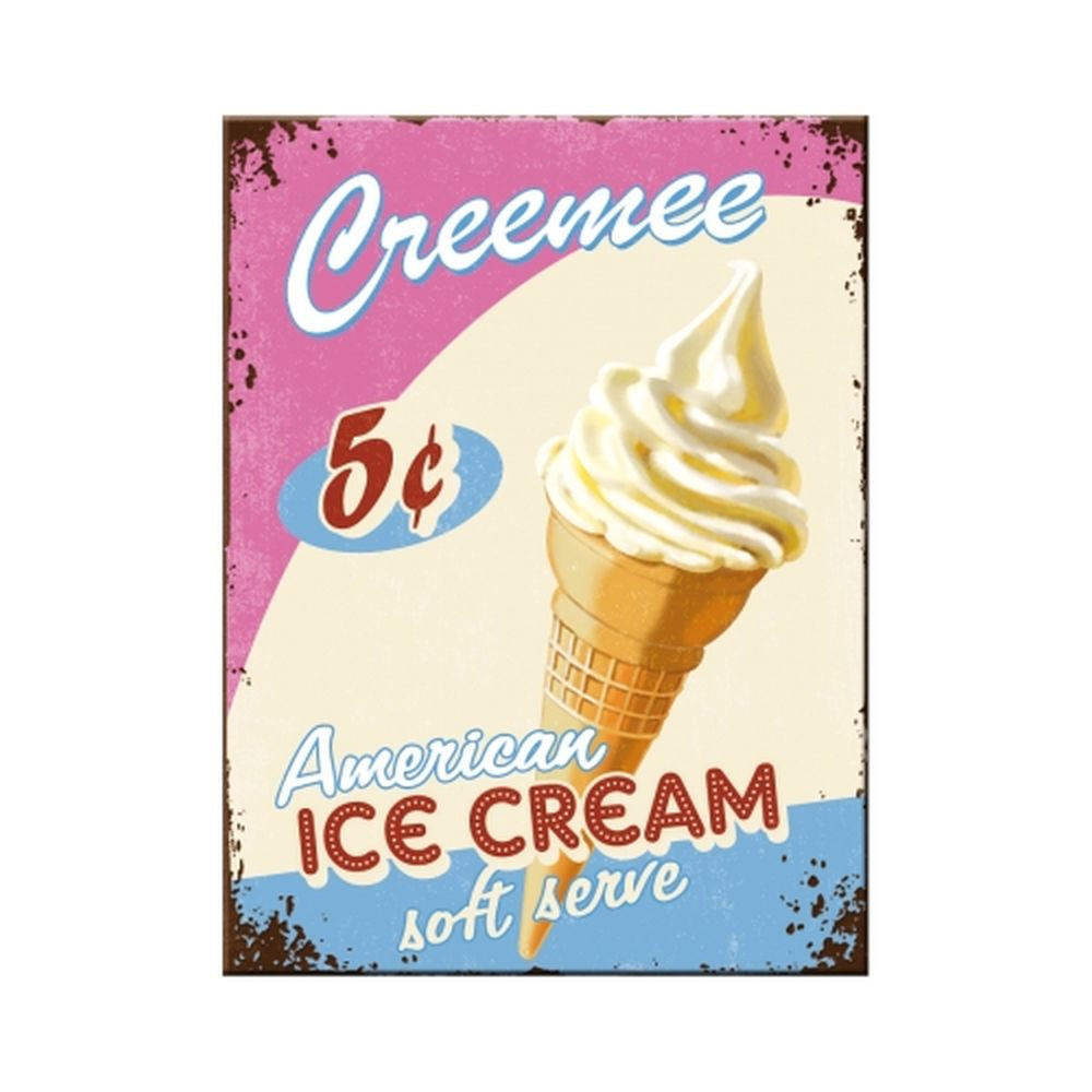 MAGNET 6/8 cm USA Ice Cream - Multicolor, Metall (6/8/0.1cm) - Nostalgic-Art