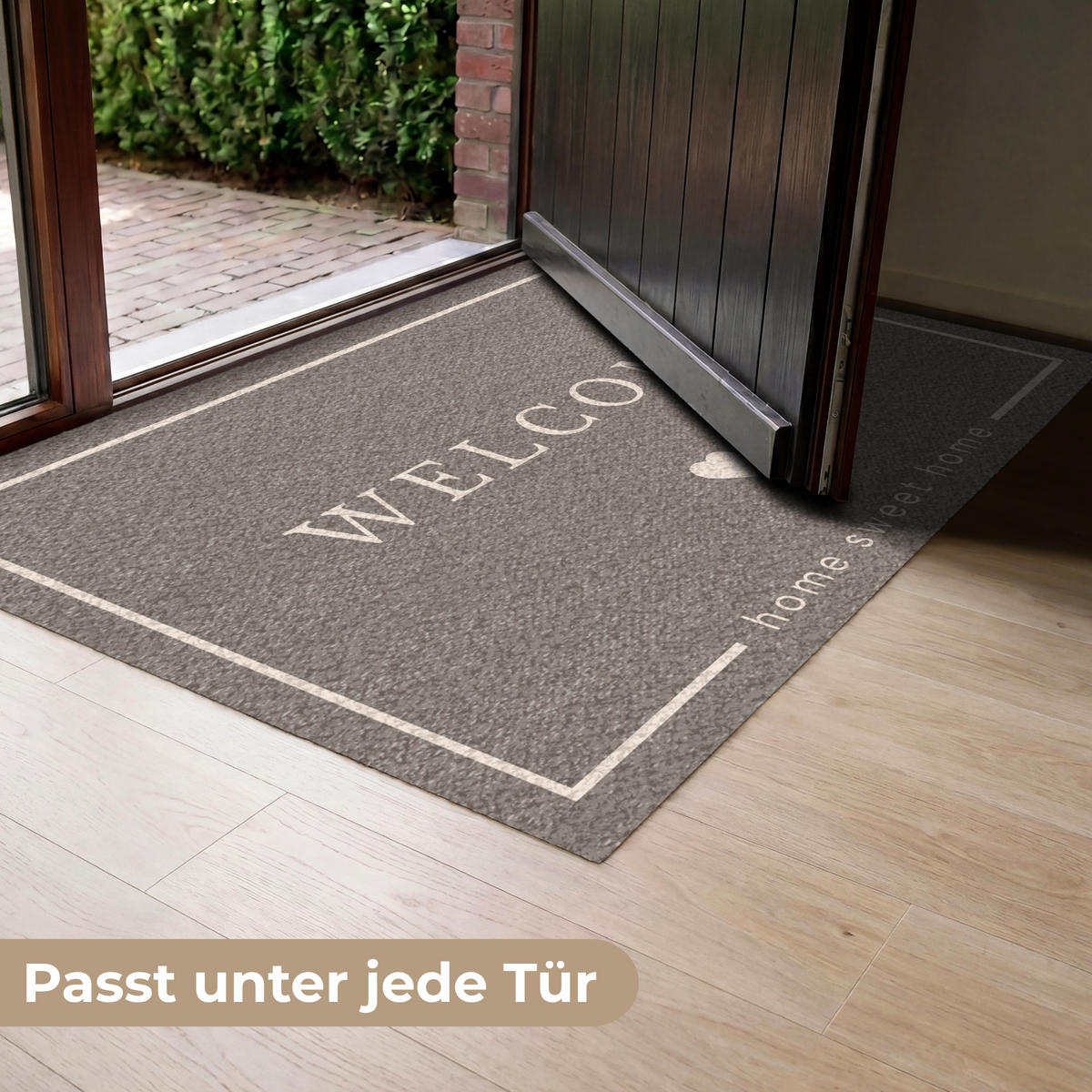 ROHOŽKA Vítejte - Brown 120x80 cm - šedohnědá, textil/umělá hmota (120/0.4cm) - MuchoWow