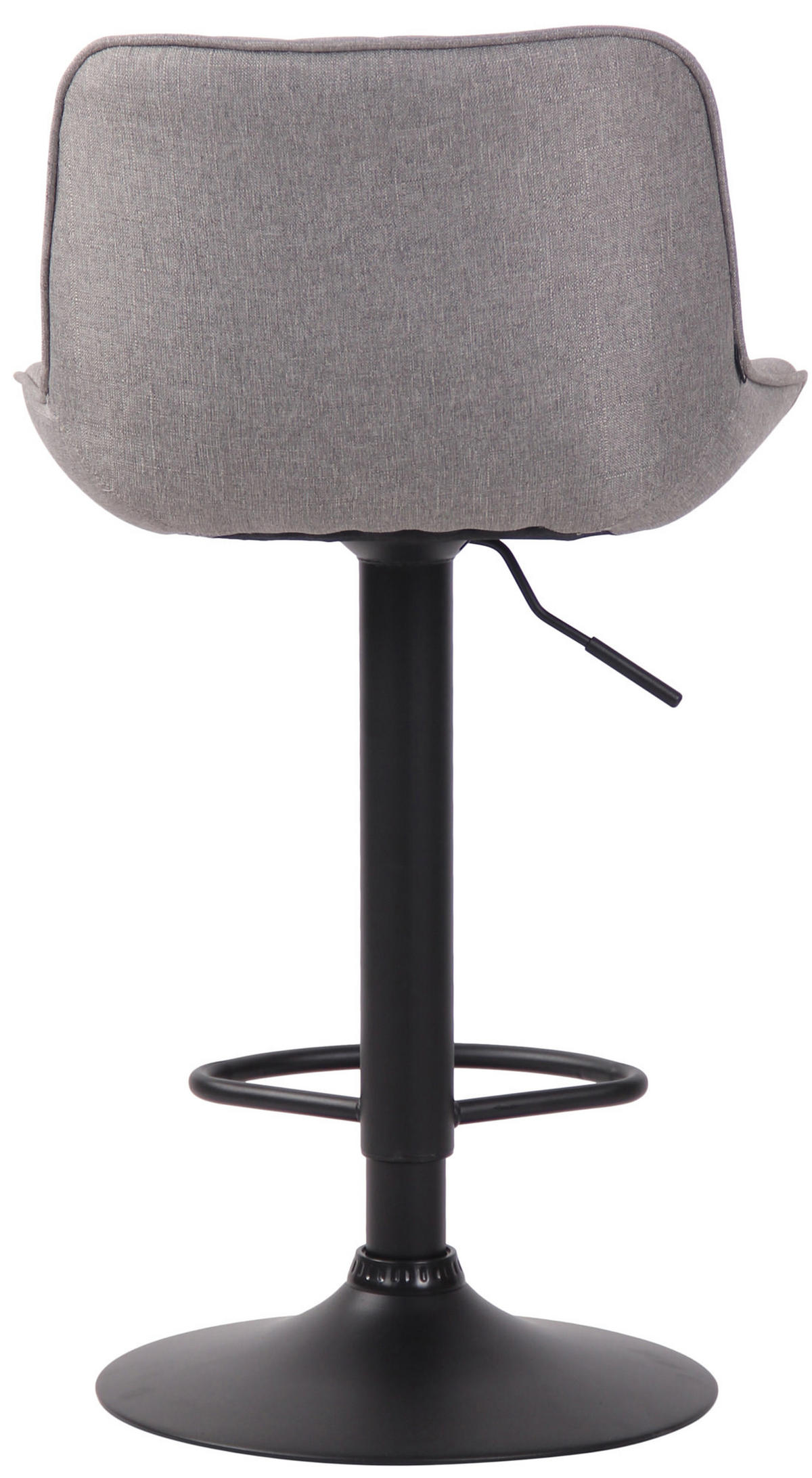 BARHOCKER Stoff grau - Schwarz/Grau, Textil/Metall (50/86/50cm) - CLP
