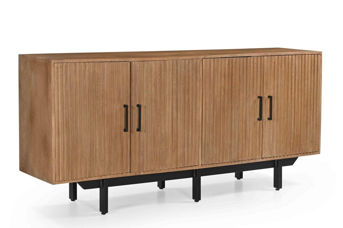 KOMMODE 180x40x80 aus Mangoholz, natürlich - Braun, Holz (180/80/40cm) - Giga Meubel