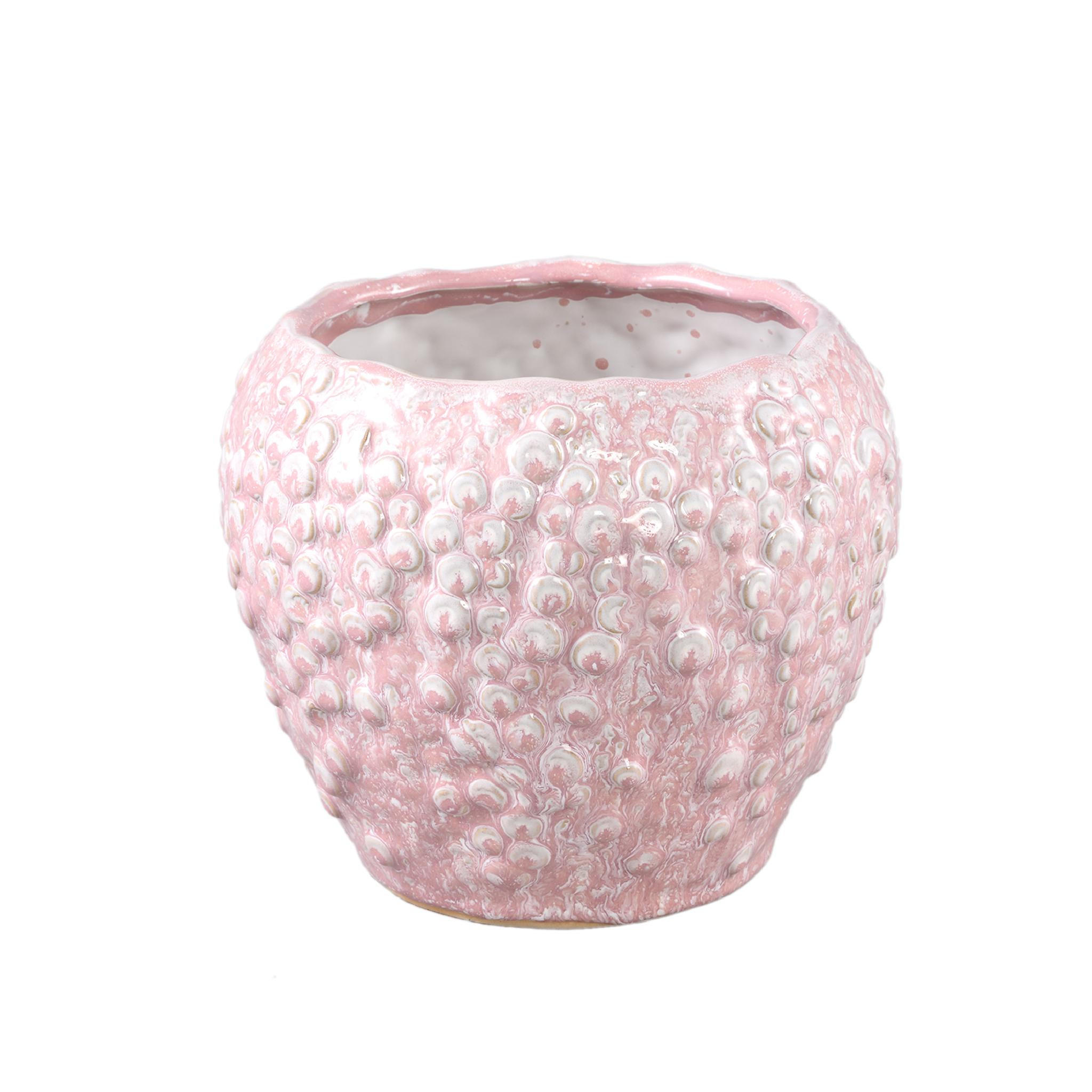 TOPF Avis Rosa 20/20/17cm - Pink, Keramik (17cm) - PTMD Collection