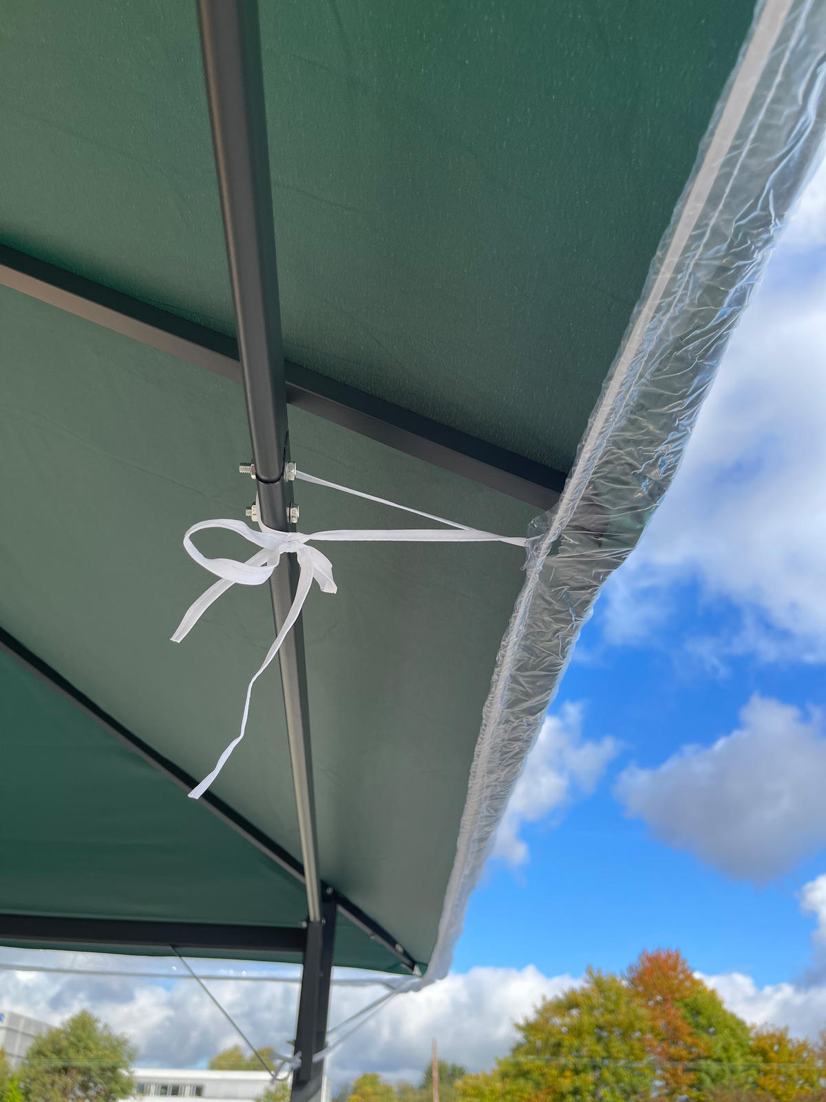 PAVILLON Schutzhaube 3x4m PVC Transparent Nizze - Transparent, Kunststoff (300/1/400cm) - QUICK STAR