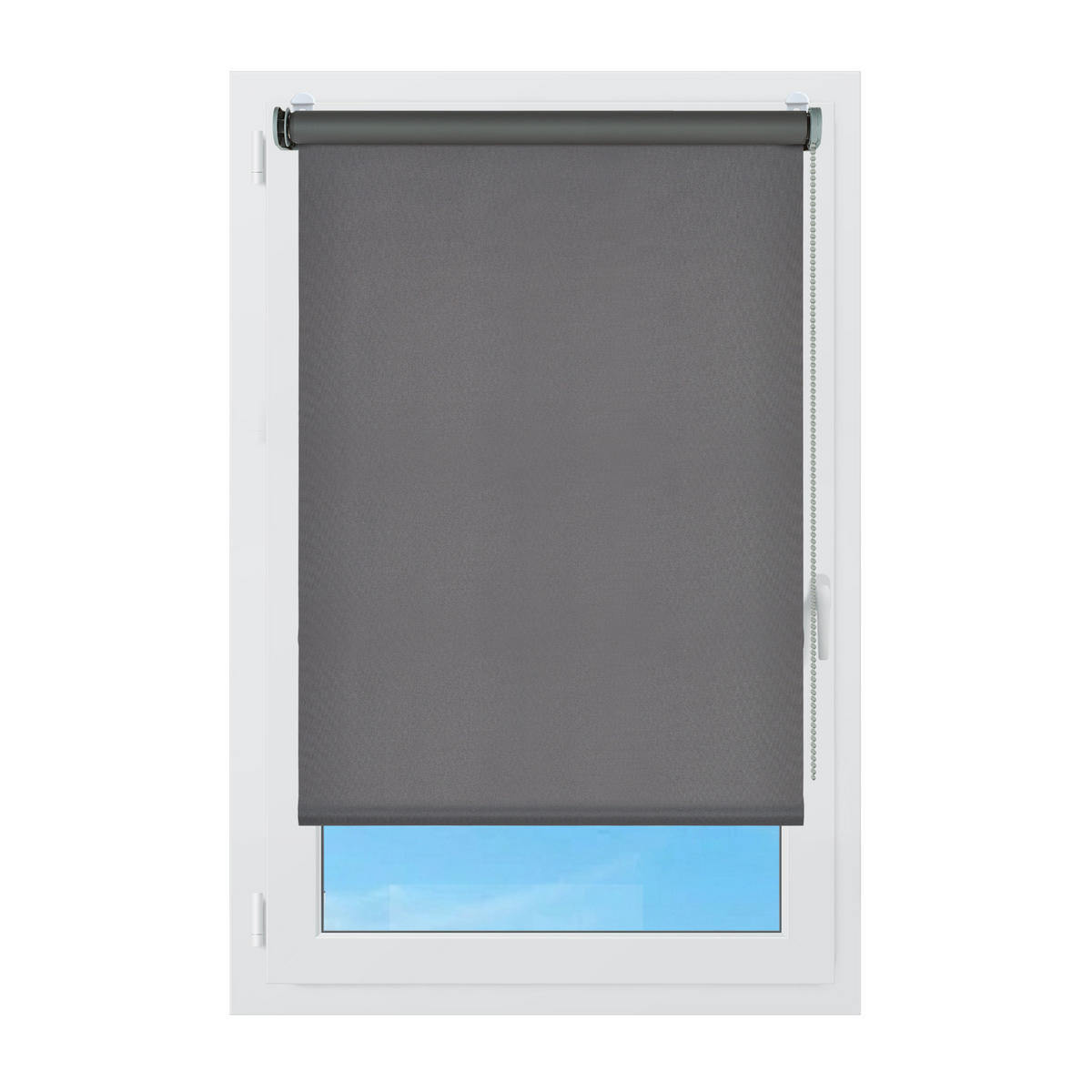 VERDUNKELUNGSROLLO Moon Easyfix Grau 45x180 - Graphitfarben, Kunststoff (45/180/1cm) - STORESDECO