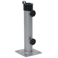 SONNENSCHIRMSTÄNDER Für Ø38/48 Mm Mast Silbern Stahl - Silberfarben, Metall (12.5/12.5cm) - vidaXL