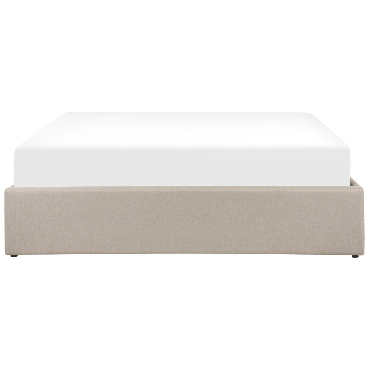 POLSTERBETT 160/200cm Beige Dinan - Beige, Textil (160/200cm) - Beliani