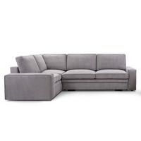 ECKSOFA L Form Treville Grau 296/196/94 cm – Links, mit Bettkasten und Schlaffunktion - Schwarz/Grau, Kunststoff/Textil (196/296cm) - AX Living