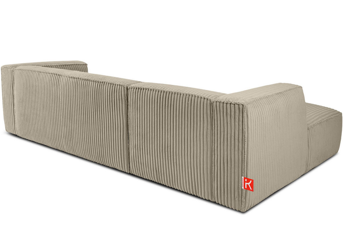 ECKSOFA-LINKS FEROX Modern, Cord-Stoff, beige - Beige, Textil (305/175cm) - KONSIMO®