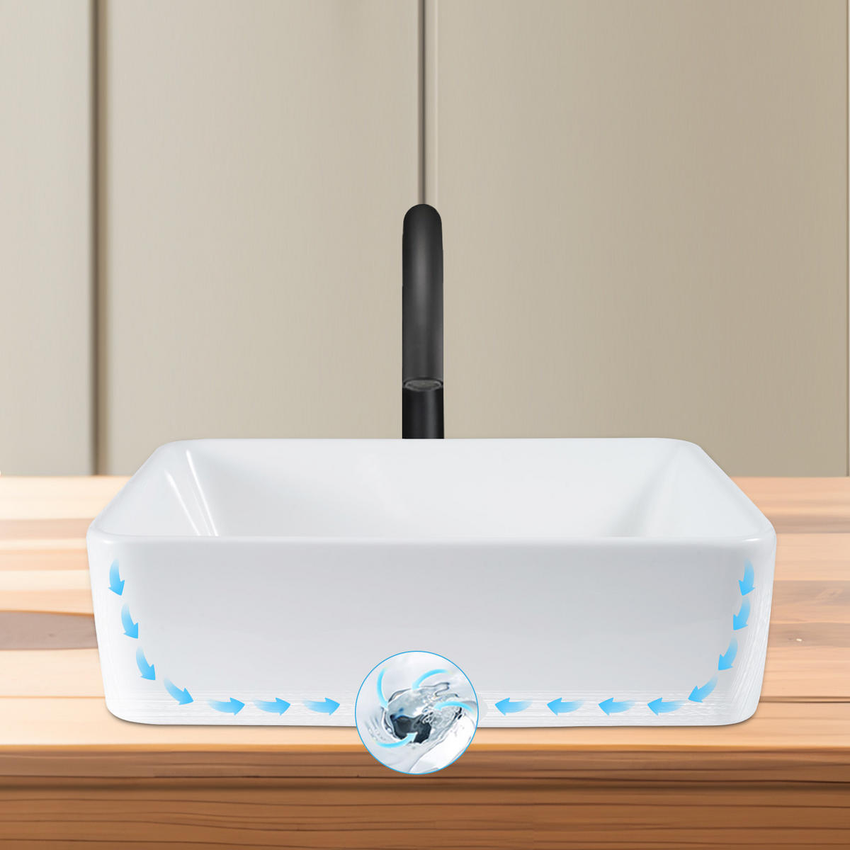 WASCHBECKEN Weiß 22/10/40 - Weiß, Keramik (22/10/40cm) - ZMH