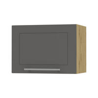 KLAPPHÄNGESCHRANK Kvantum W4B/45 Graphit Matt / Eiche Artisan Matt 45 / 32,5 / 36cm - Graphitfarben/Eiche Artisan, Holz/Holzwerkstoff (45/36/32.5cm) - Feldmann-Wohnen