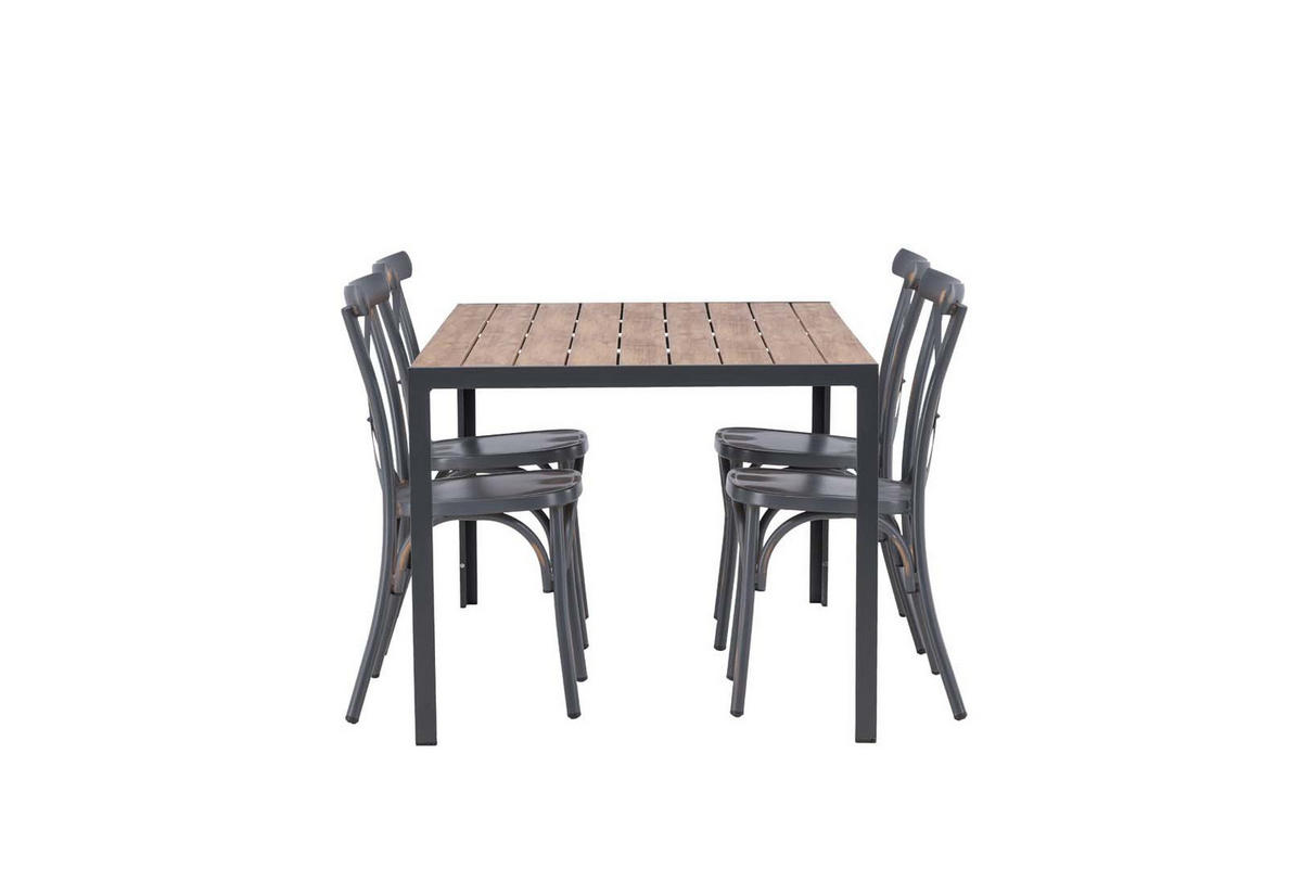 GARTENSET dunkelgrau - Dunkelgrau, Holzwerkstoff - ebuy24
